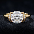 Cushion Cut Halo Solitaire Diamond Ring with Pavé Accents