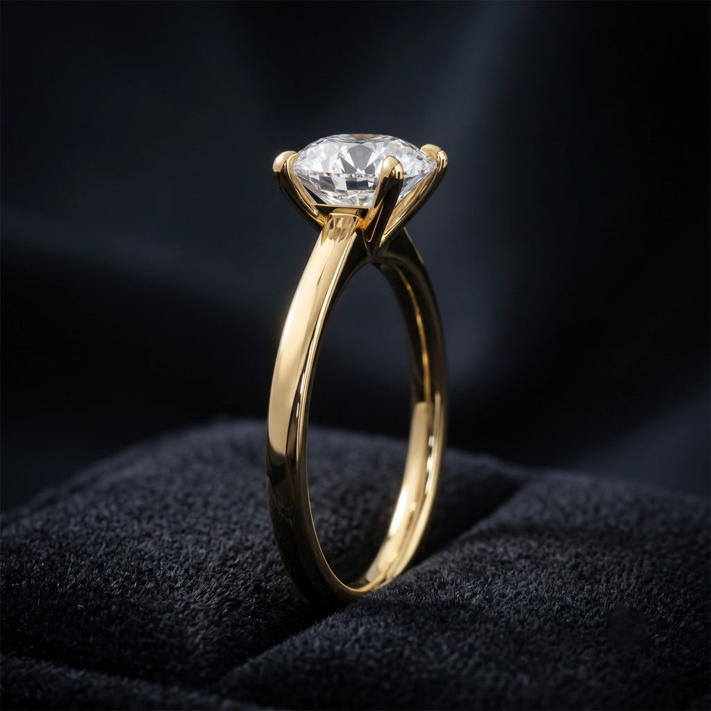 Elegant Round Brilliant Solitaire Engagement Ring