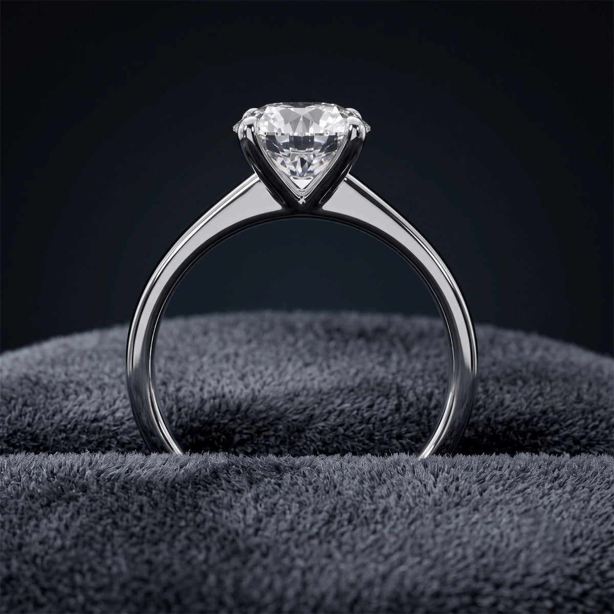 Elegant Round Brilliant Solitaire Engagement Ring